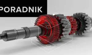 Poradnik z wykorzystaniem IronCAD do wizualizacji mechanizmu zębatek.