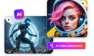 Cyberpunkowy wojownik i astronautka z różowymi włosami. To przykłady możliwości generatora filmów AI.