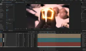 Efekt płonących palców w After Effects. Tutorial pokazuje jak stworzyć ten efekt.