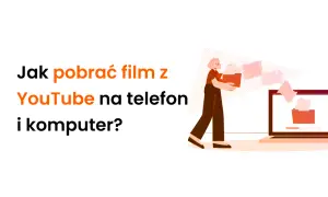 Jak pobrać film z YouTube na telefon i komputer? Ilustracja pokazuje proces przenoszenia plików.