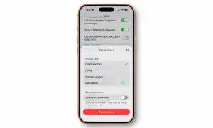 iPhone z iOS, ekran Safari z opcją wymazania historii przeglądania. Można wybrać okres: ostatnia godzina, dzisiaj, dziś i wczoraj lub cała historia.