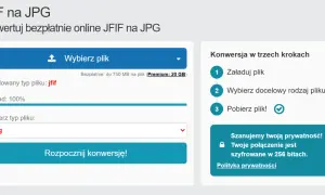 Konwerter online JFIF na JPG. Wybierz plik JFIF, ustaw format JPG i rozpocznij konwersję. Bezpieczne i szybkie.