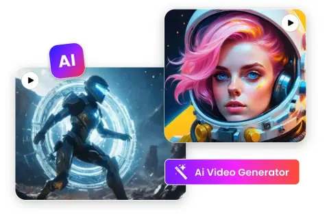 Cyberpunkowy wojownik i astronautka z różowymi włosami. To przykłady możliwości generatora filmów AI.