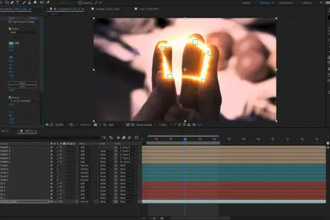 Efekt płonących palców w After Effects. Tutorial pokazuje jak stworzyć ten efekt.