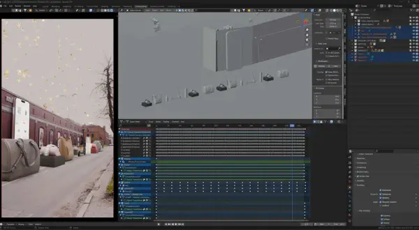 Tworzenie efektów wizualnych (vfx co to) w Blenderze: animacja obiektów, dodawanie tekstur i ustawianie kamery.