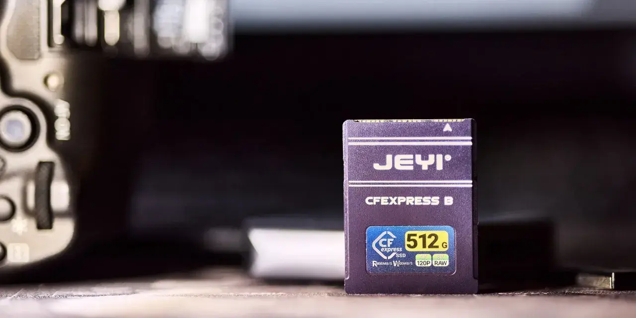 Karta pamięci JEYI CFexpress B 512 GB, gotowa do uchwycenia 120P RAW.
