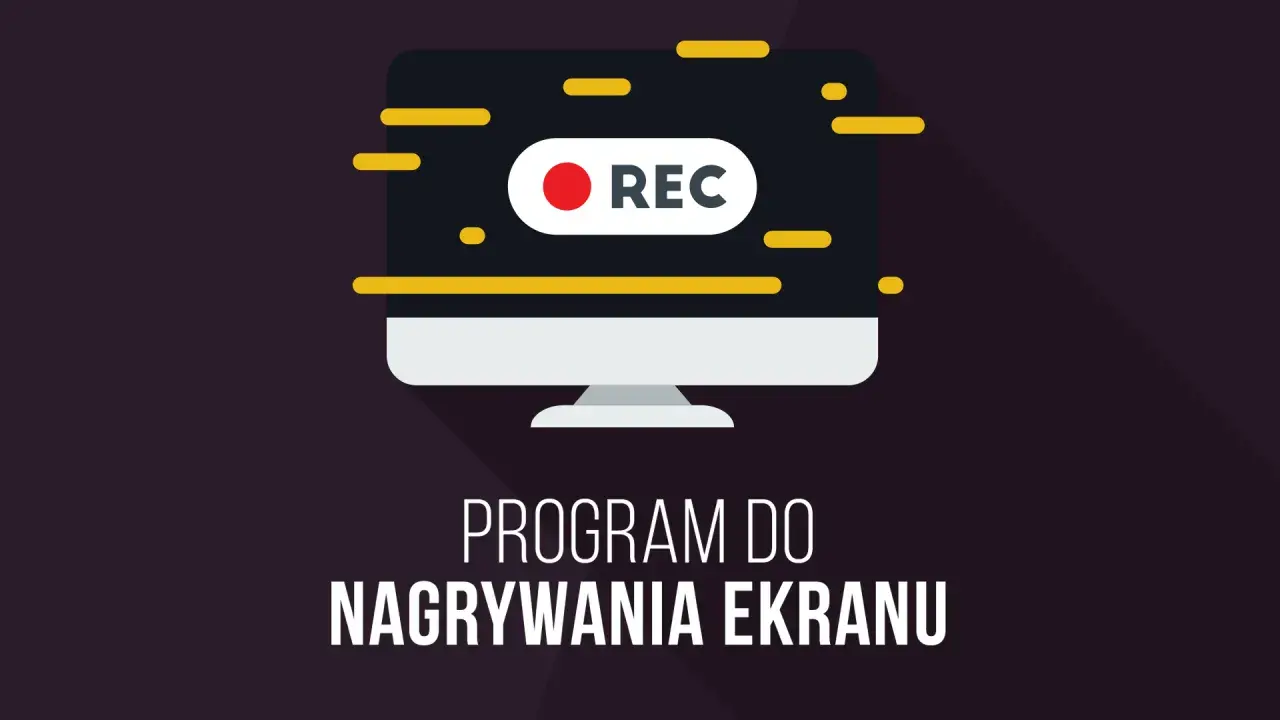 Ikona monitora z napisem "REC" symbolizuje program do nagrywania ekranu.