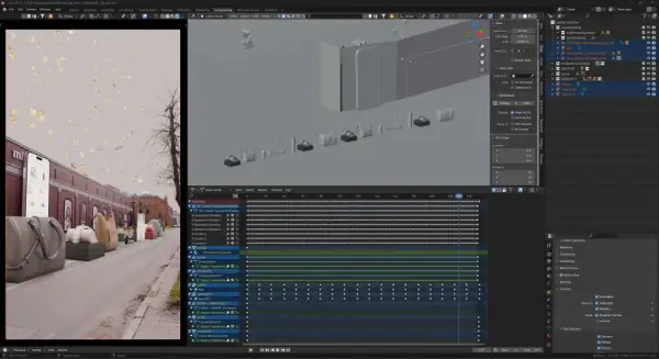 Tworzenie efektów wizualnych (vfx co to) w Blenderze: animacja obiektów, dodawanie tekstur i ustawianie kamery.