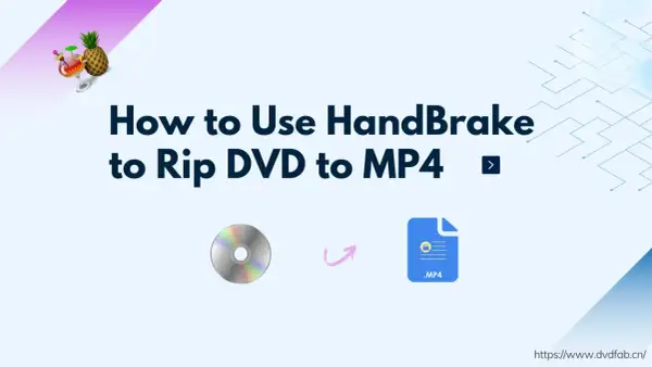 Jak użyć HandBrake do konwersji DVD do MP4. Ikony DVD i pliku MP4 z animowaną strzałką.